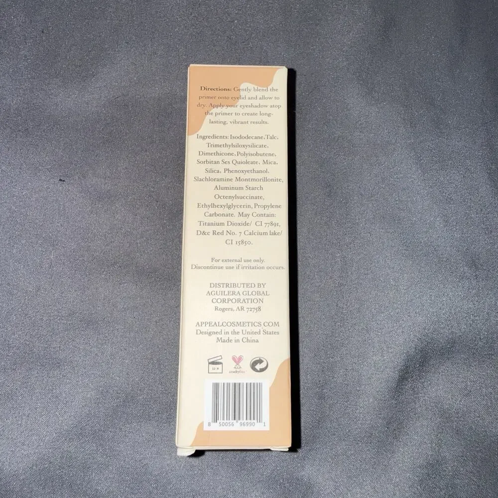 APPEAL Hydrating Eyeshadow Primer Neutral Cream Hydrating Cruelty-Free 0.5 fl oz